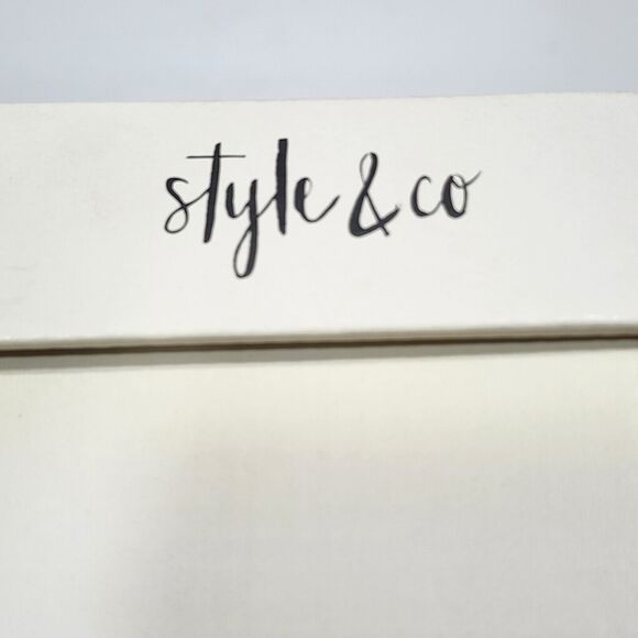 Style‎ & Co Lucillee Ankle Boots 7 M Brown Faux Leather Pointed Toes Block Heels - Picture 9 of 14